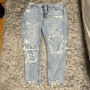 AE Light Wash Mom Jeans